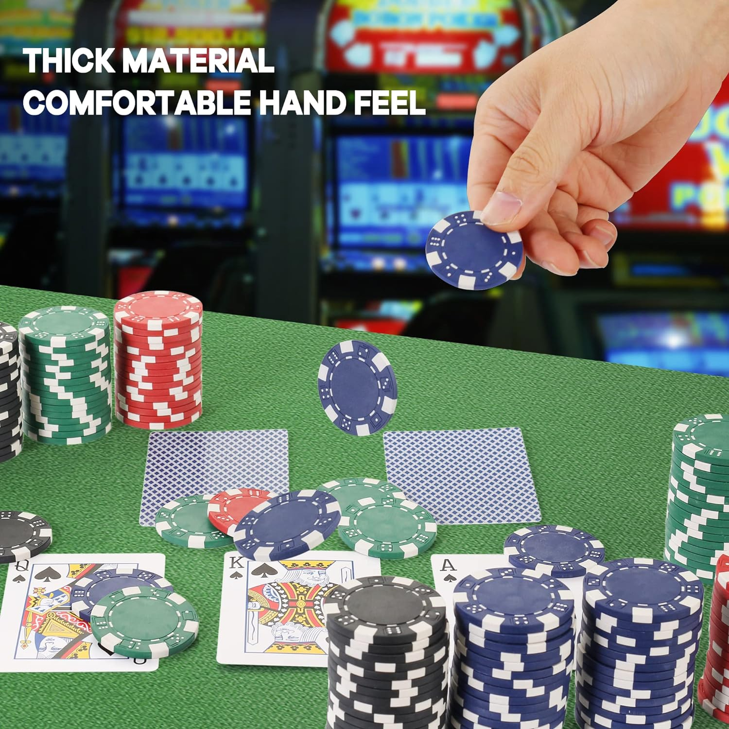 LUOBAO Poker Chips for Card Board Game - 4 Colors,11.5 Gram image number 6