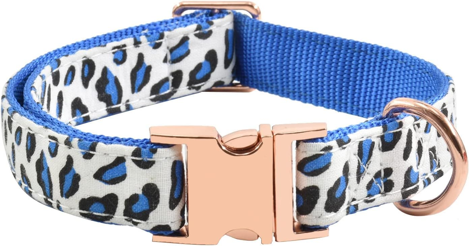 Metal Buckle Dog Collar, Durable Adjustable Dog Collar Soft for Small Medium Large Dogs (S(10-14In), Pink Leopard) image number 4