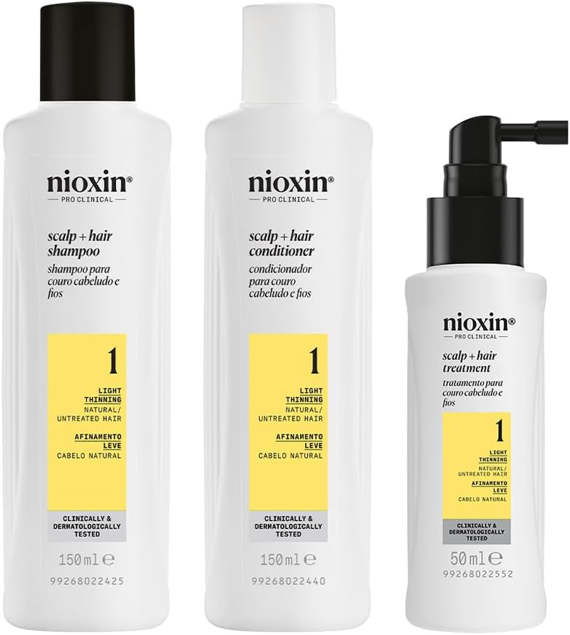 Nioxin Scalp plus Hair Thickening System 1 for Natural Hair with Light Thinning (Pack of 3) image number 4