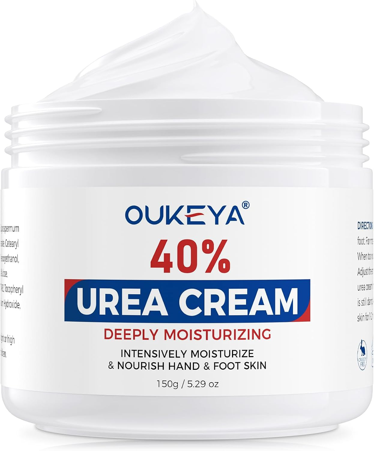 OUKEYA Urea Cream 40 Percent for Feet Maximum Strength, Hand Heels Dry Cracked Treatment Lotion for Knees & Elbows, Foot Dead Skin Cuticle Callus Remover Toenail Softener, 5.29 Oz image number 1