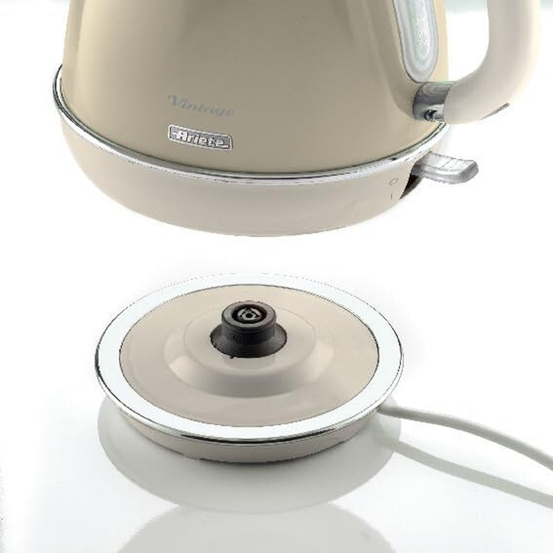 Ariete Vintage Series Electric Kettle 1.7L - Beige - Blue image number 5
