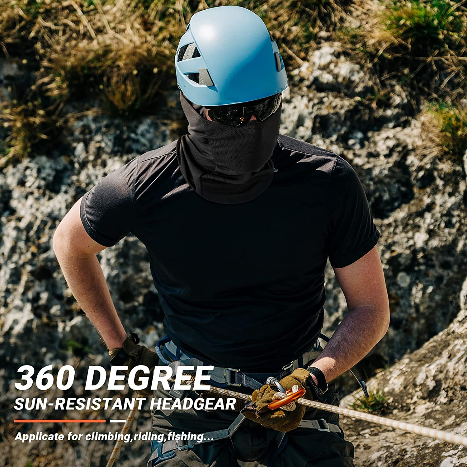 VULKIT Balaclava Face Mask UV Protection Men'S Balaclavas for Motorcycle Fishing Hiking Skiing - Green image number 6