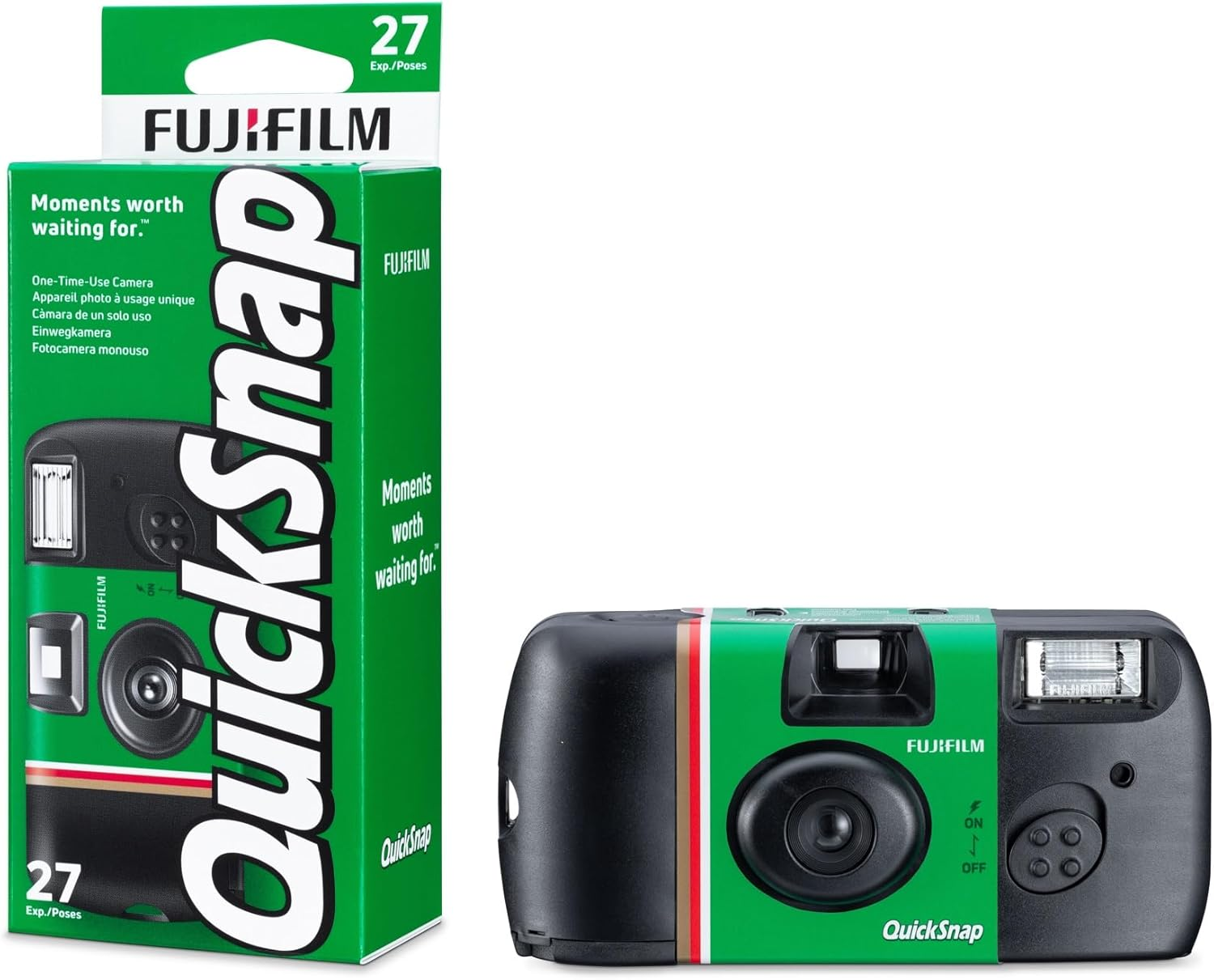 Fujifilm Quicksnap Flash One-Time-Use Disposable Camera (27 Exposures) Loaded with 135 (35Mm) ISO 400 Colour Negative Film image number 1