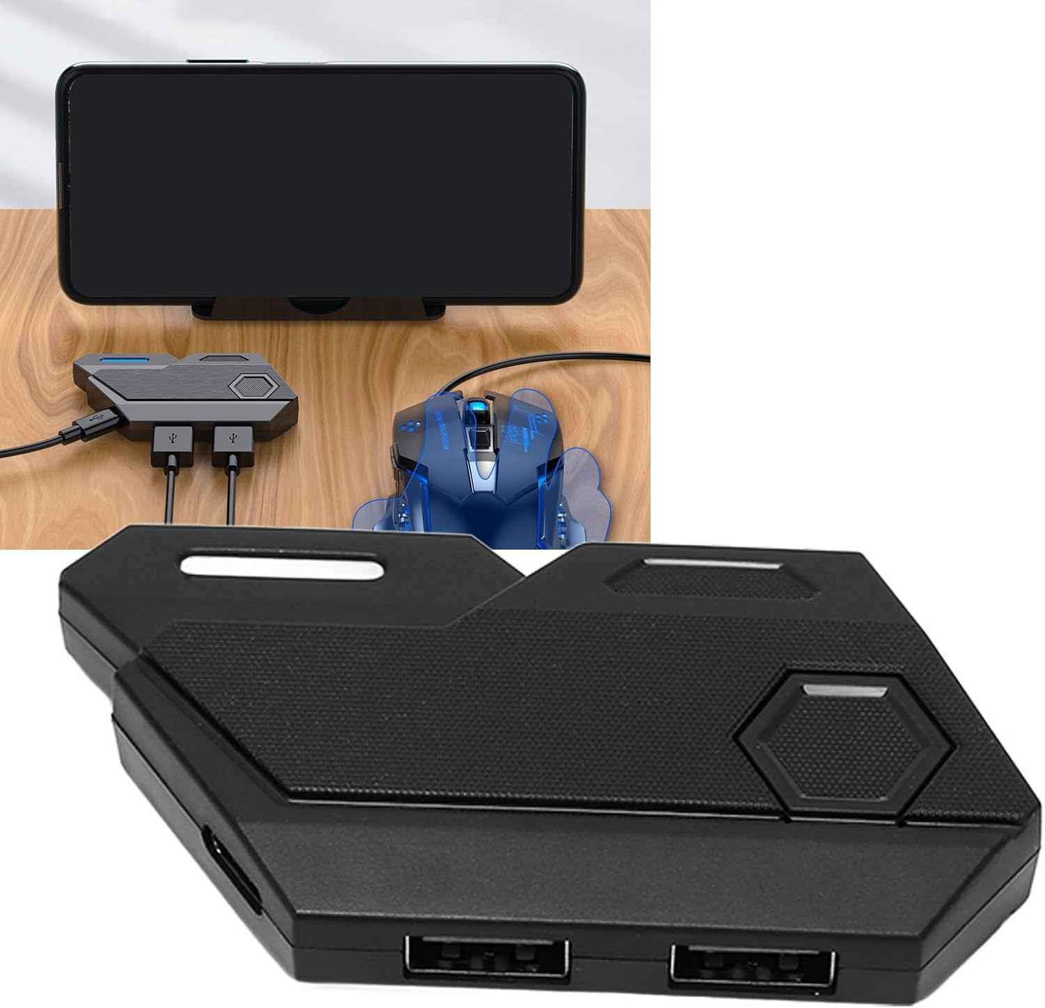 POENVFPO 5.2 Keyboard Mouse Converter Adapter for Improved Gaming Experience - PUBG Mobile, Fire - ABS Material image number 2