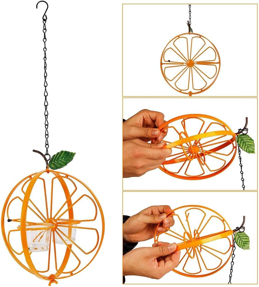 Hanging Bird Feeding Station with 2 Cups - Premium Hummingbird & Wild Bird Feeder, Durable Outdoor Fruit Feeder for Garden, Patio, and Backyard Adjustable Hanging Stand Included image number 3