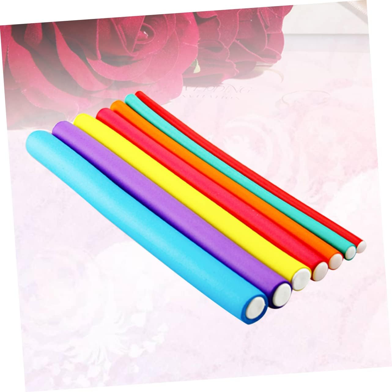 DECHOUS 20Pcs Hair Curling Flex Rods Spiral Curl Sticks Heatless Cold Wave Hair Rollers Multifunctional Styling Tool with Random Colors Random Color image number 4