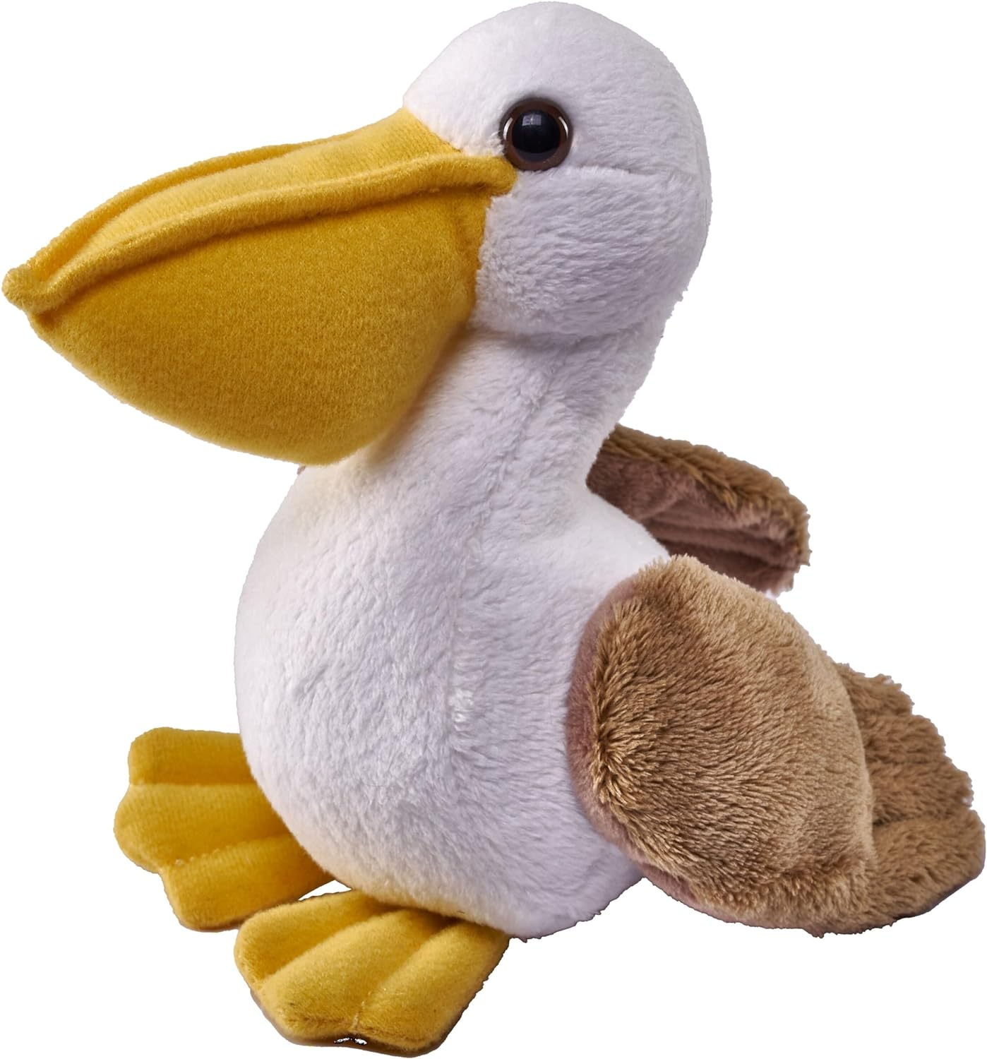 Wild Republic Pocketkins Eco Pelican, Stuffed Animal, 5 Inches, Plush Toy, Made from Recycled Materials, Eco Friendly