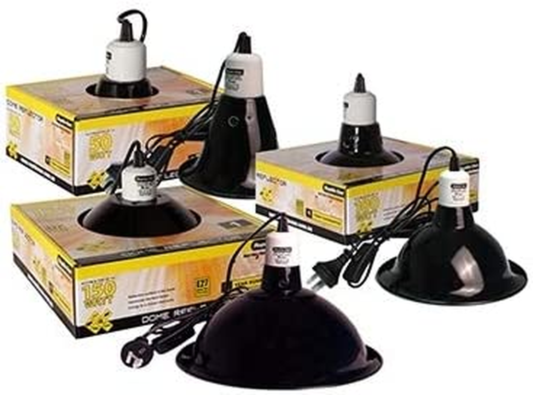 Reptile One Ceramic Heat Lamp Holder & Reflector - 25Cm Dia. 150W