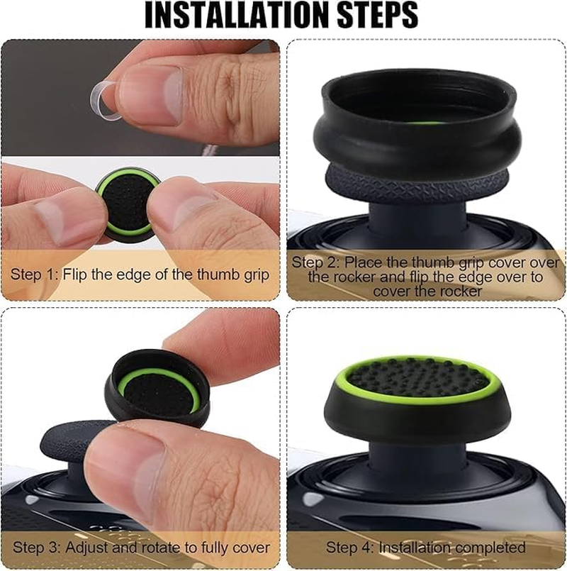 12 Pieces Analog Thumb Grips Compatible with PS5 Controller Analog Stick Thumb Caps Controller Covers Dual Sense Wireless Controller Analog Anti-Slip Stick Caps Game Remote Joystick Caps (4 Color) image number 2