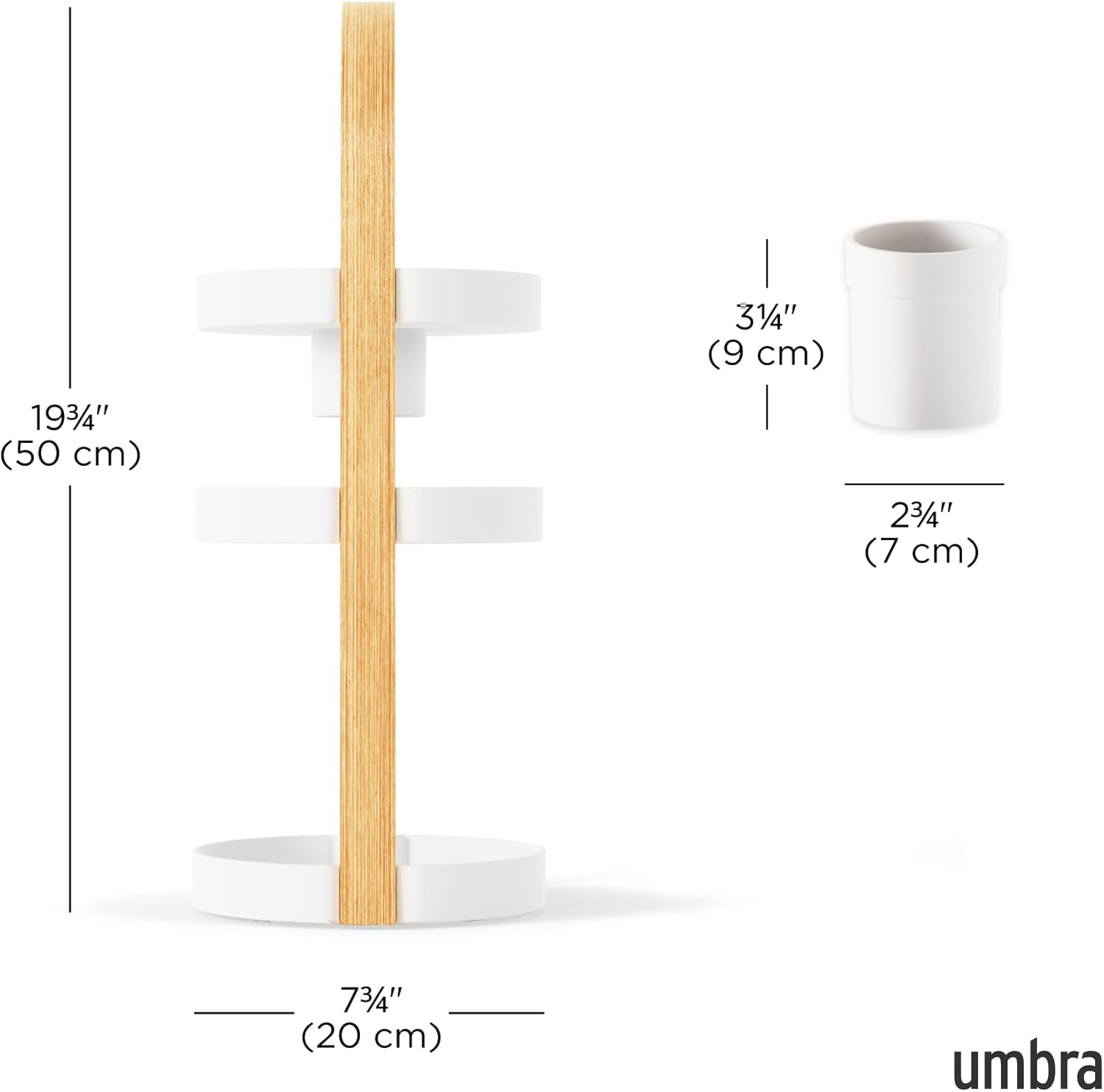 Umbra Bellwood Organizer, White/Natural, Regular image number 4