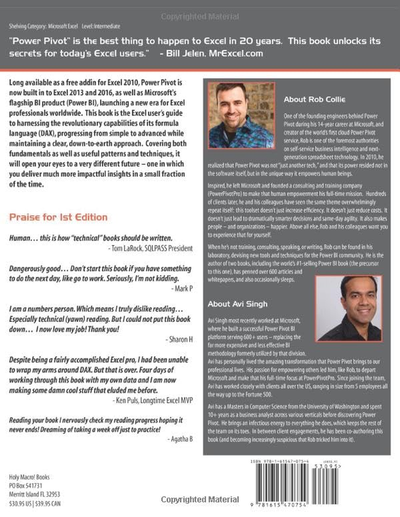 Power Pivot and Power BI: the Excel User'S Guide to DAX, Power Query, Power BI & Power Pivot in Excel 2010-2016 image number 1