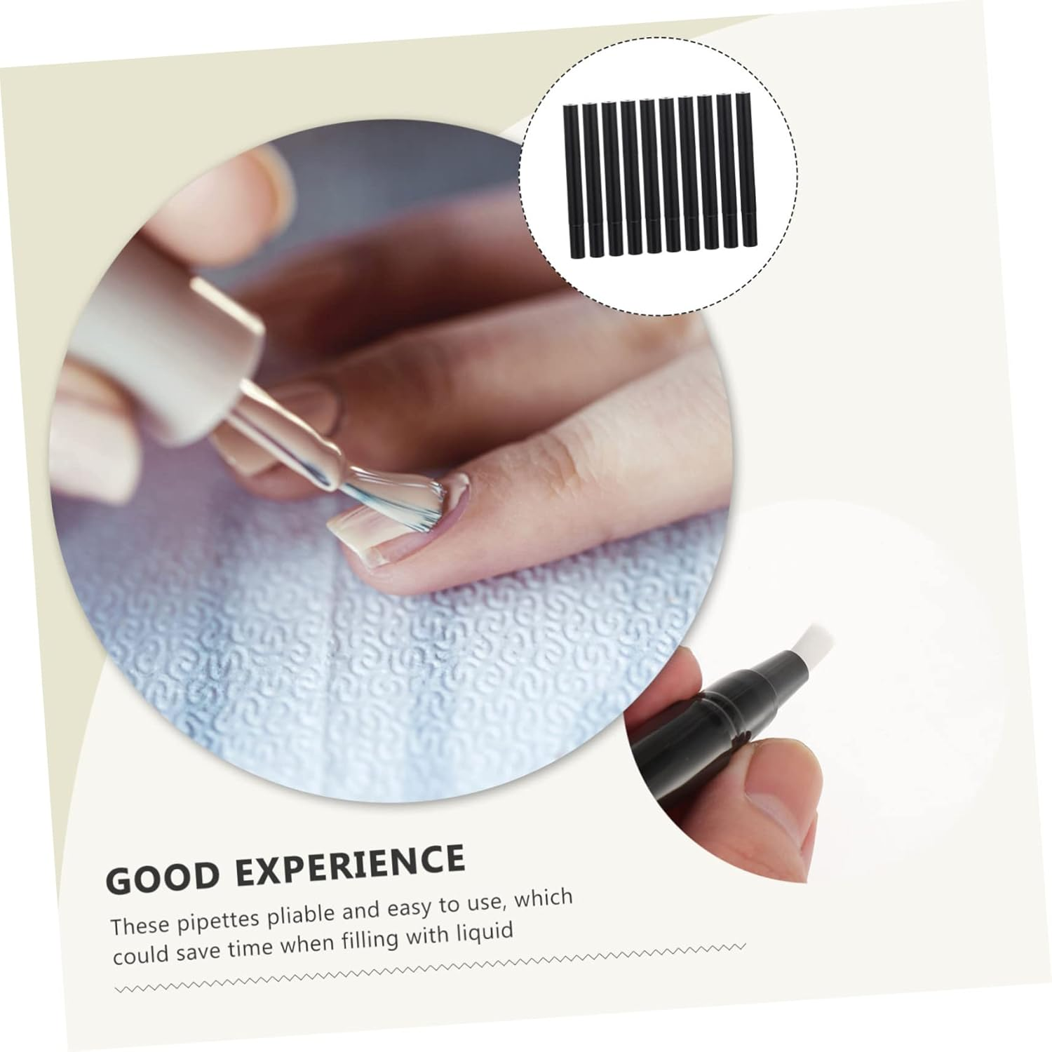 Vaguelly 10Pcs Cuticle Oil Pen Refillable Essential Oil Applicators Ergonomic Nail Gloss Tubes for Easy Application and Revitalization for Nail Art and DIY Cosmetics image number 2