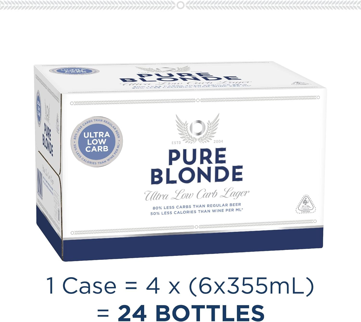 Pure Blonde Ultra Low Carb Lager, Light & Refreshing Finish, 4.2% ABV, 355Ml (Case of 24 Bottles) image number 4