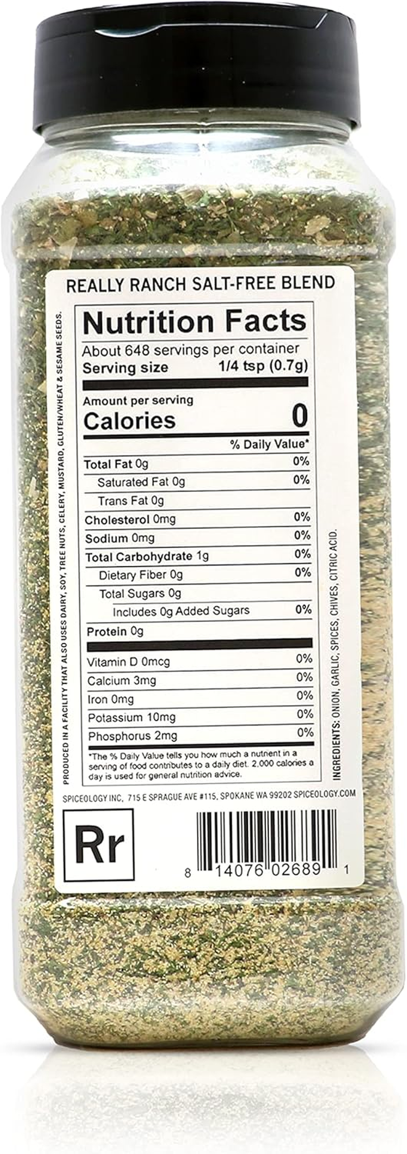 Spiceology - Really Ranch Salt Free Seasoning - Use On: Ranch Dip, Roasted Veggies or Chicken - 16 Oz image number 4