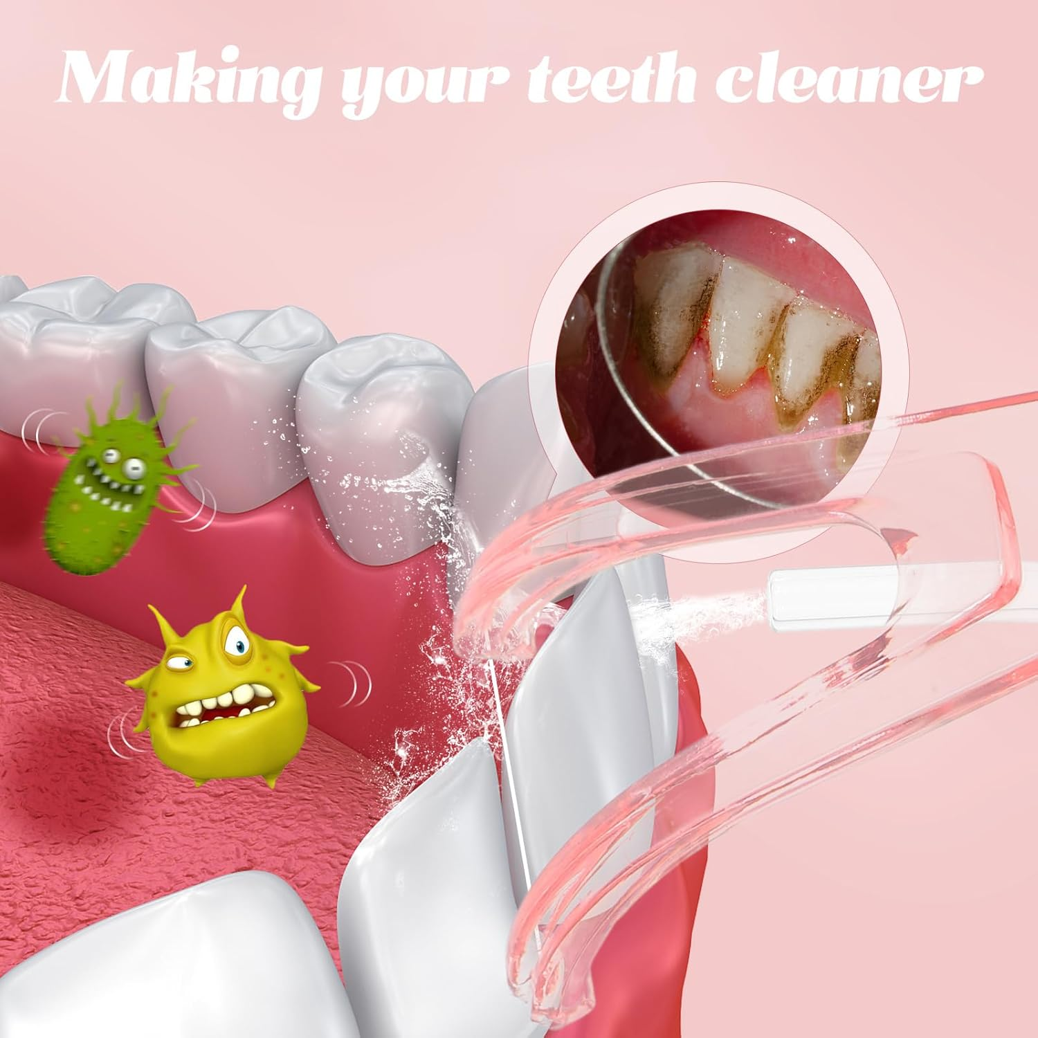 Dental Floss Holder Reusable Handle: Flossmate Handle 2Pcs Flosser Handle Holder Replacement Floss Pick Holder for Tooth Decay Gum Disease Oral Clearing image number 2