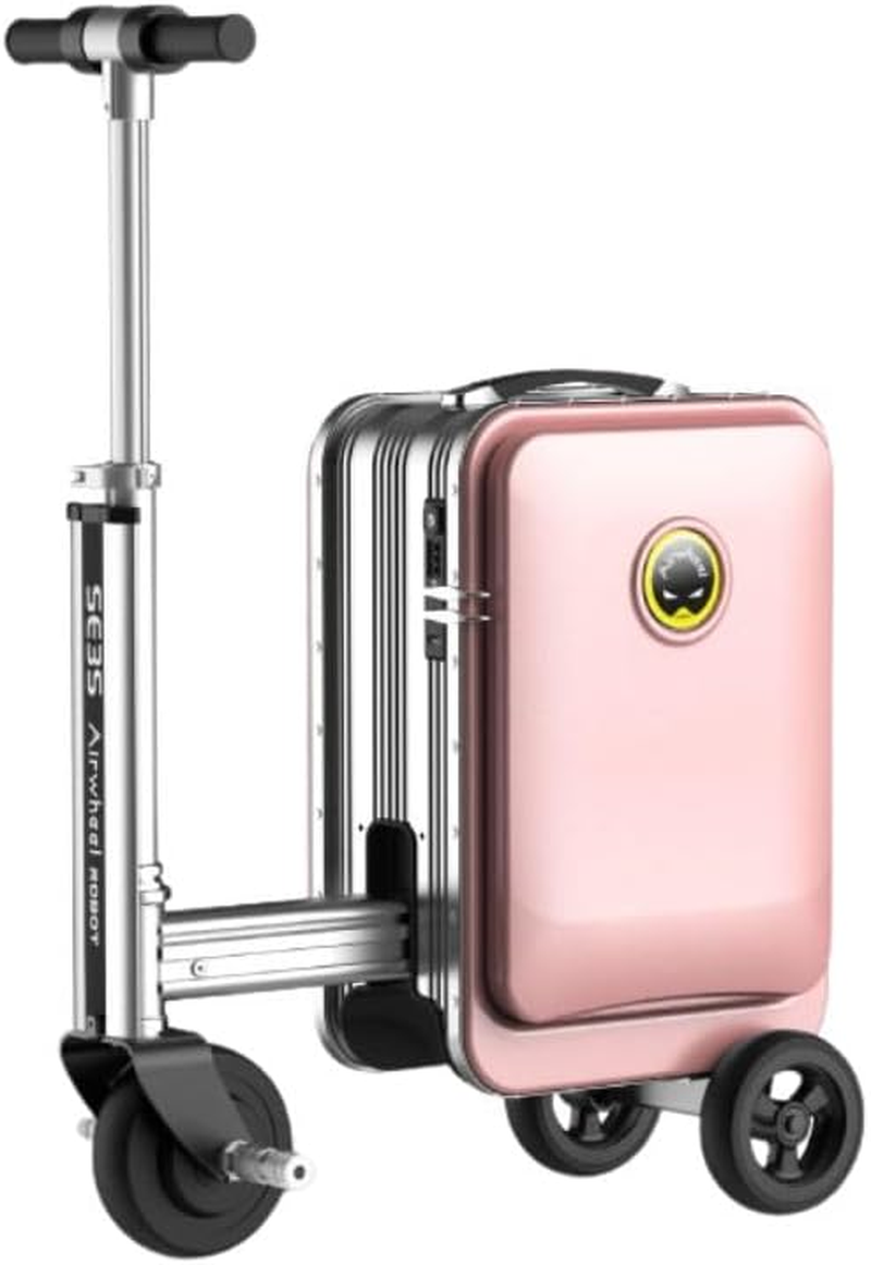 AIRWHEEL SE3S Electric Scooter Suitcase - Pink | 20L Innovative Travel Luggage, Motorized Electric Luggage Scooter for Effortless Travel with Removable Battery (Official Dealer in Australia)