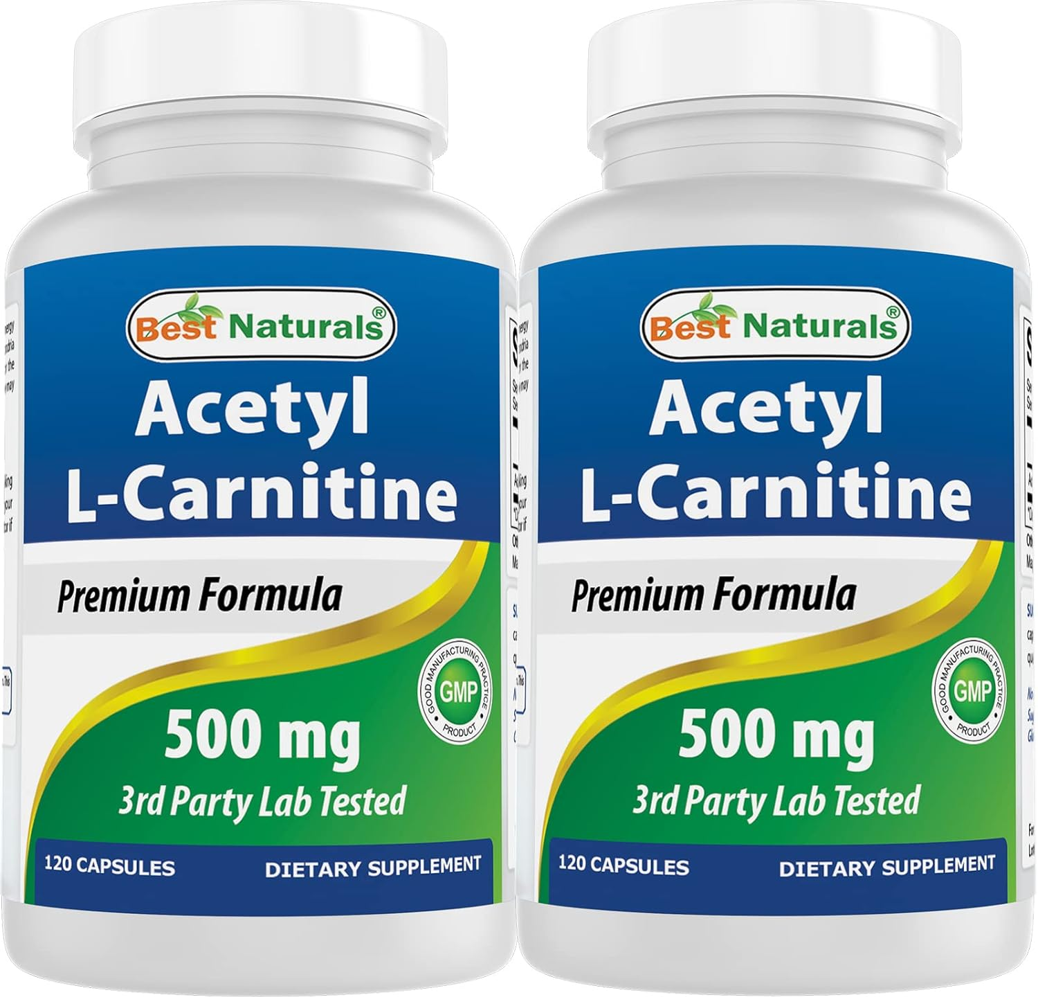 Best Naturals Acetyl L-Carnitine 500 Mg 120 Capsules (120 Count (Pack of 2))