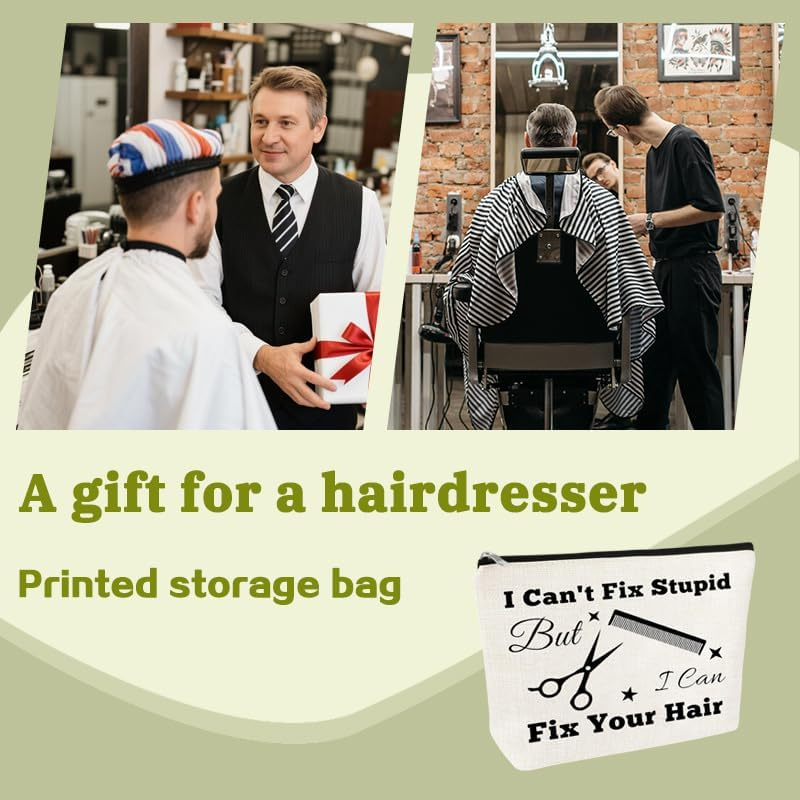 Hairdresser Bags Cosmetology Graduation Gift Women Barber Carrying Bag Hairdresser Gifts for Women Men Hair Stylist Gifts Hair Dresser Small Travel Makeup Cosmetic Bag image number 5