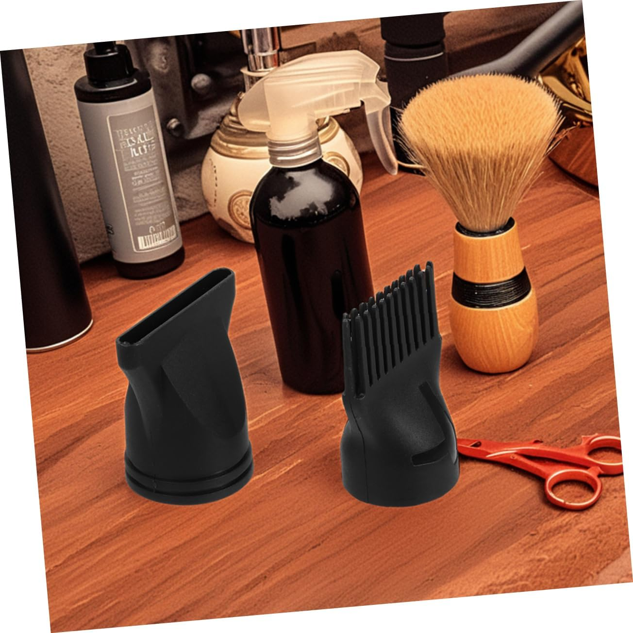 6-Pcs Universal Hair Dryer Diffuser and Concentrator Attachments, Black Plastic Styling Nozzle Set for Salon and Home Use, Precision Hairdryer Accessories for Curly and Straight image number 4