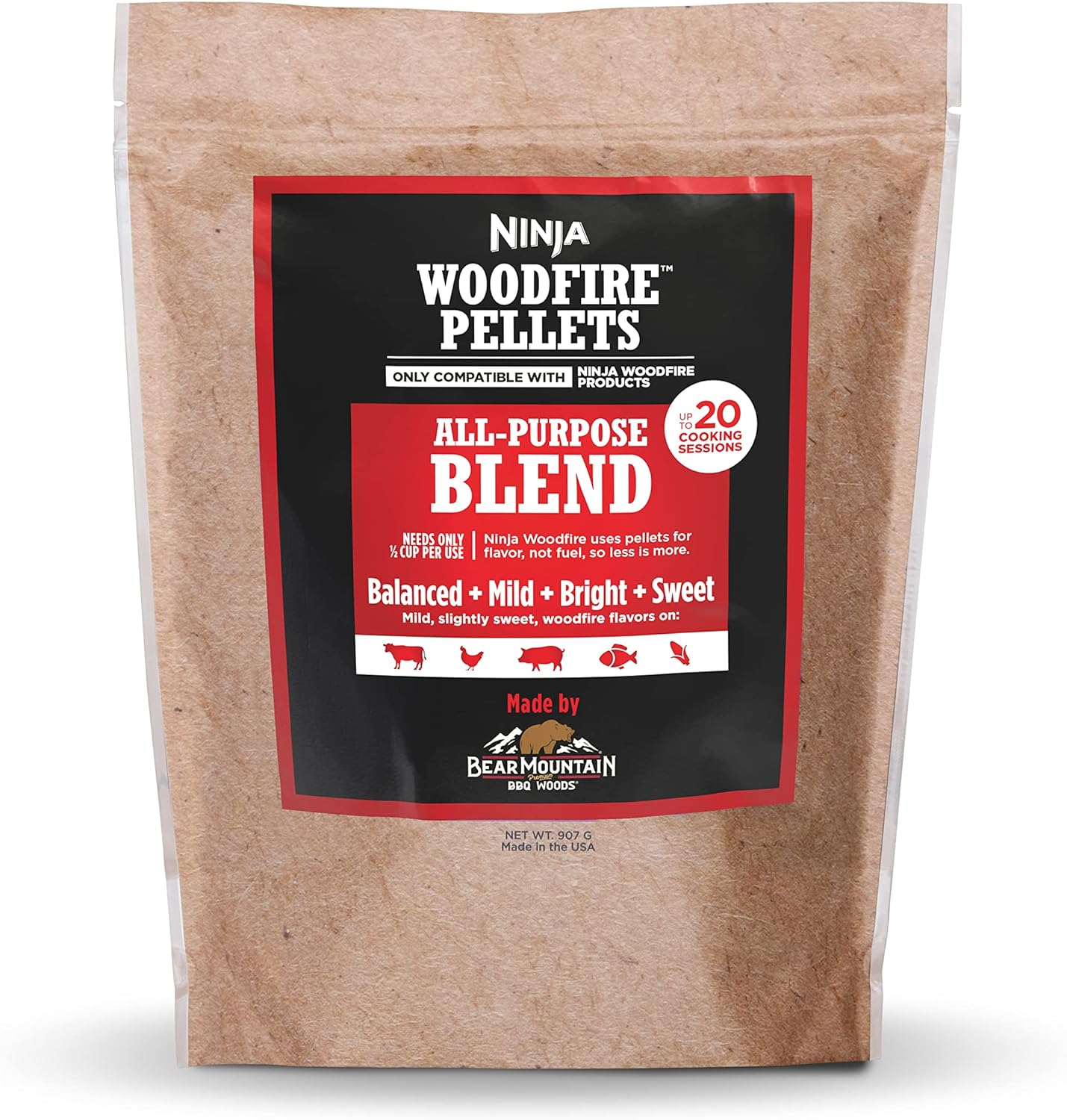 Ninja All-Purpose Blend Woodfire Pellets, 900 G image number 1