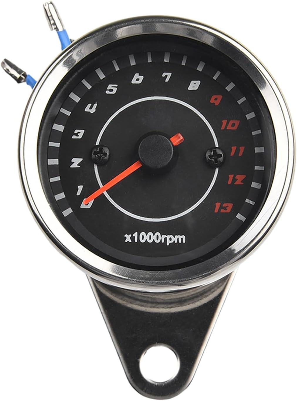 KANGYEBAIHUODIAN Shift Tachometer Motorcycle 6.5Cm Diameter 12V Housing Stainless Steel Universal Tachometer Fit for Accessories