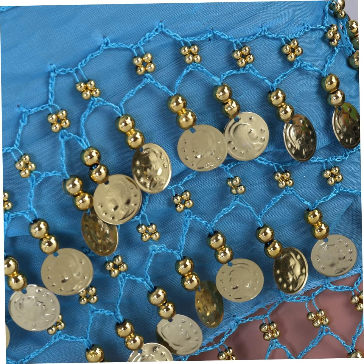 Toddmomy Gold Skirt Woman Belts for Dresses Black Mesh Top Hip Scarf Pirate Costume Women Skirt Triangle Dance Skirt Sequins Clothing Leather Skirt Fringe Skirt White Generation Belly Scarf image number 2