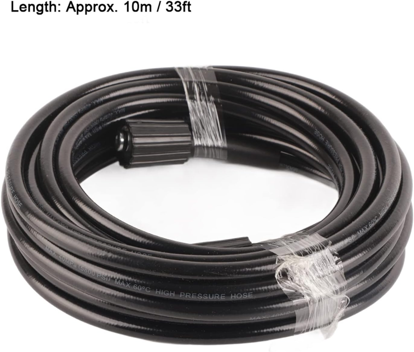 HIGH Pressure Washer Replacement Hose Sturdy Rubber Material 33FT 5800PSI Suitable for RYOBI Cleaning Gun M22 Connection image number 4
