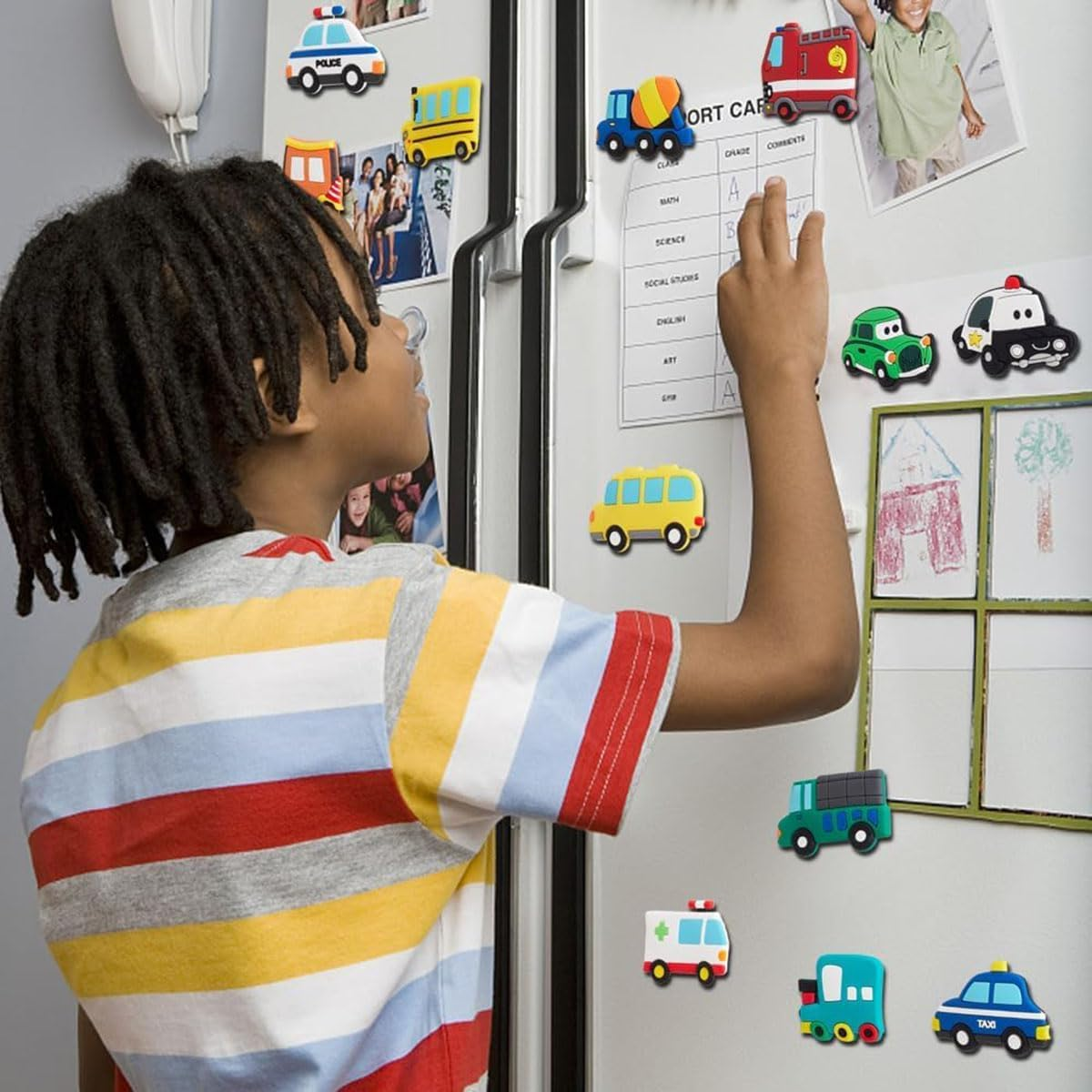 12Pcs Dinosaur Magnets for Fridge, Animals Refrigerator Magnets Stickers, Funny Fridge Magnet Shape for Kids Home Kitchen Whiteboard Door Decorative image number 2