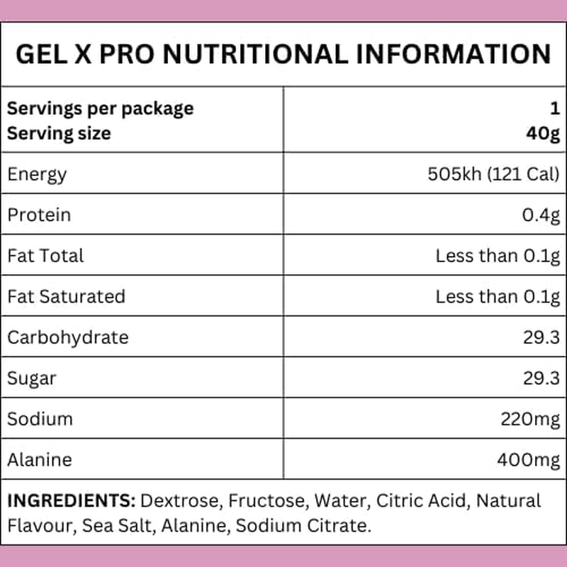 Gel X Pro Dual Source Energy Gel, 1:0.8 Carb:Fructose Ratio, Premium Energy for Endurance Sports, 29.3G Carbs (Raspberry Fizz, Pack of 4) - Lemon Sorbet image number 5