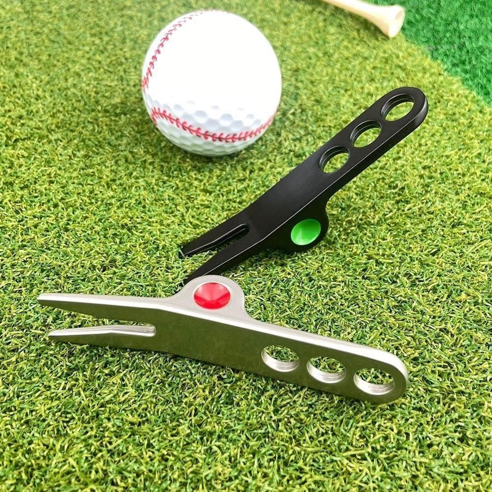Jinshining 4 Pcs Silver Golf Ball Fork Pivot Divot Repair Tool Compatible Golf Divot Tools for Scotty Cameron Divot Tools image number 5