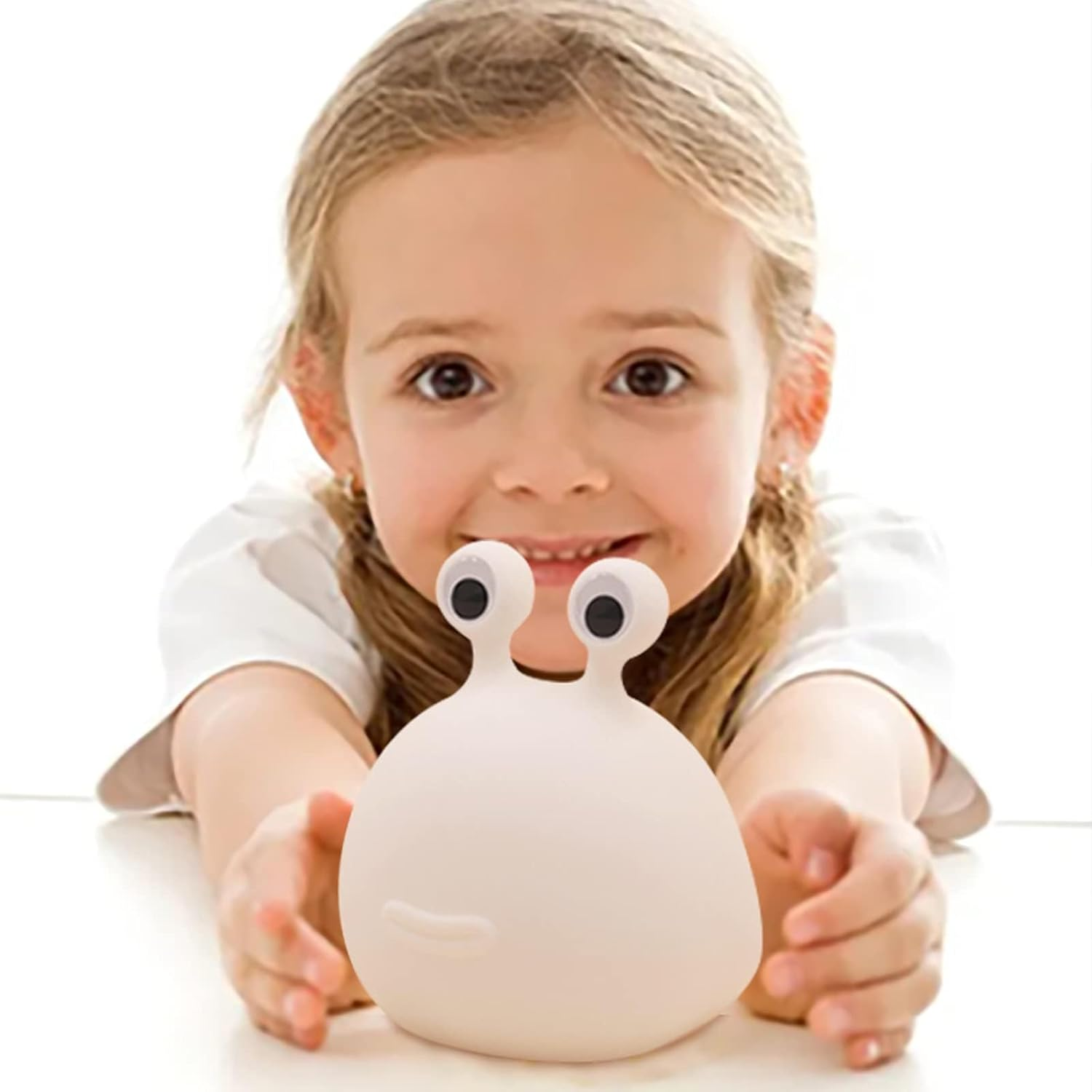 MUID Original Authentic Slug Night Light, Nursery Squishy Lamp, Silicone Light for Classroom, Cute Animal Bedside Lamp for Baby Kids Teens, Soft Light for Bedroom Breastfeeding. image number 1