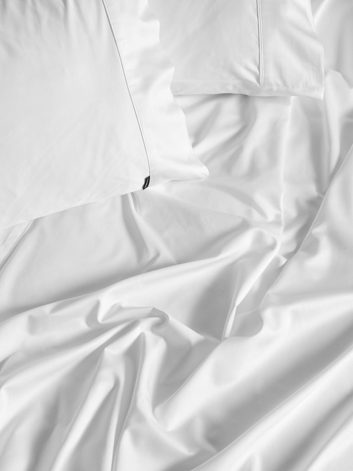 Linen House 500TC Cotton Sateen Sheet Set, Single, White image number 2