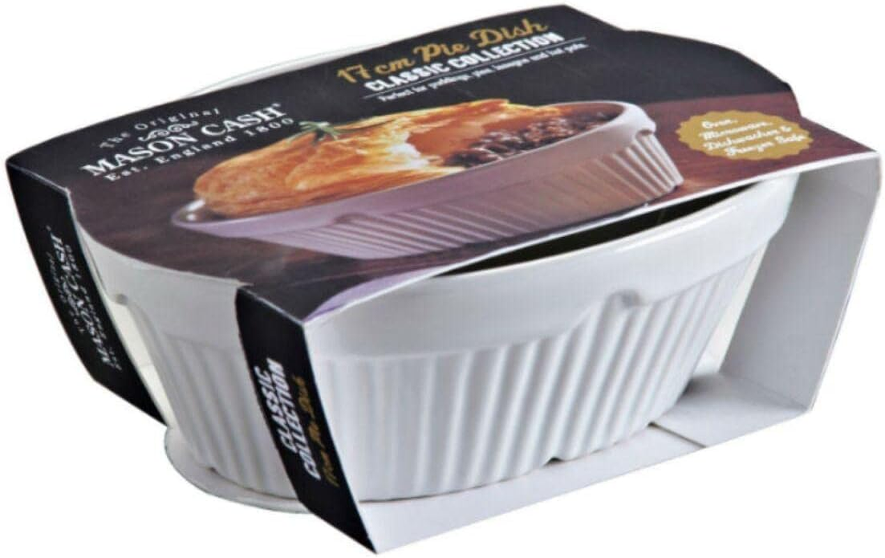 Mason Cash Classic Collection Stoneware Oval Pie Dish, 17 X 12.5 X 6.5 Cm, White 28421