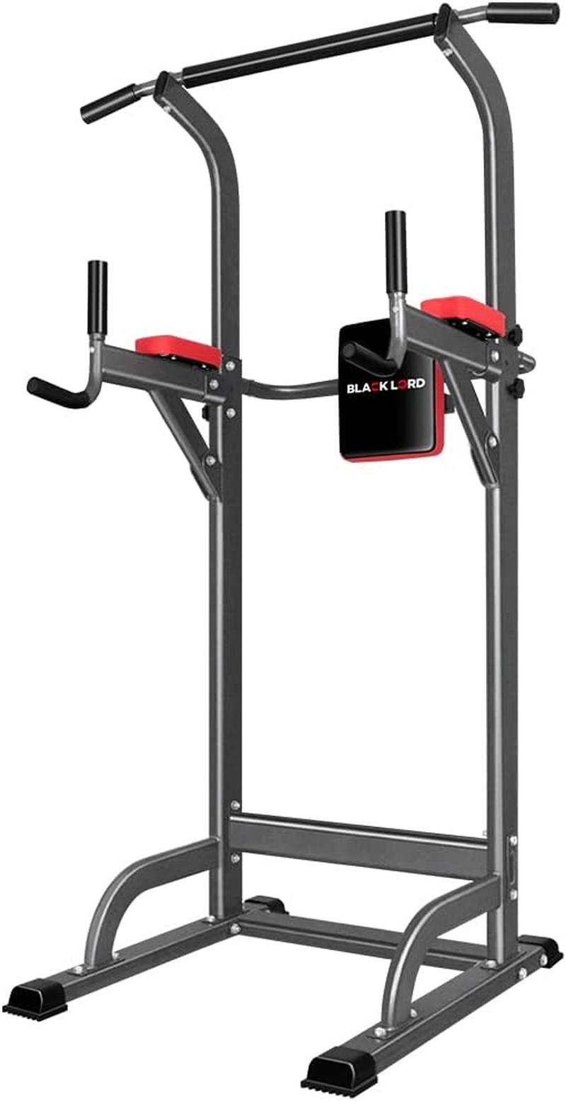 BLACK LORD Pull-Up Station 7-Level Height Adjustable, Chin-Up Dip Station for Strength Training, Home Gym Equipment Multi-Station Chin up and Grip Dip Bar, Power Tower for Knee Raise Press, Max 250Kg image number 3