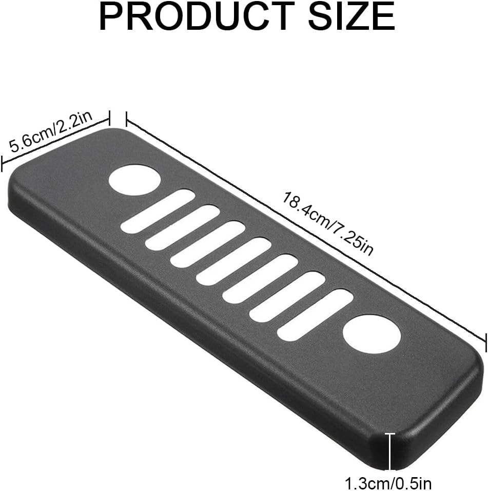 Rear Brake Light Cover, ABS Rear High-Mount Grille Light Protector Trim, Compatible for Jeep Wrangler JK 2007-2017,Automobile Accessories(Black) image number 2