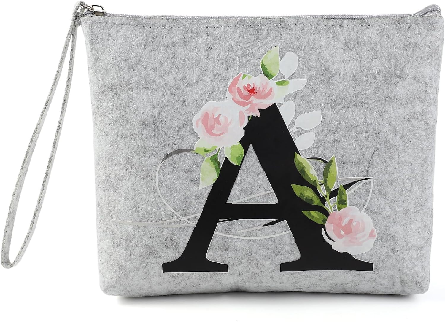 Blisswave Cosmetic Bag with Name, Feel Personalised Cosmetic Bag from a to Z, High-Quality Metal Zip, Exquisite Print Design, Lined, Personalised Gifts Women Girls