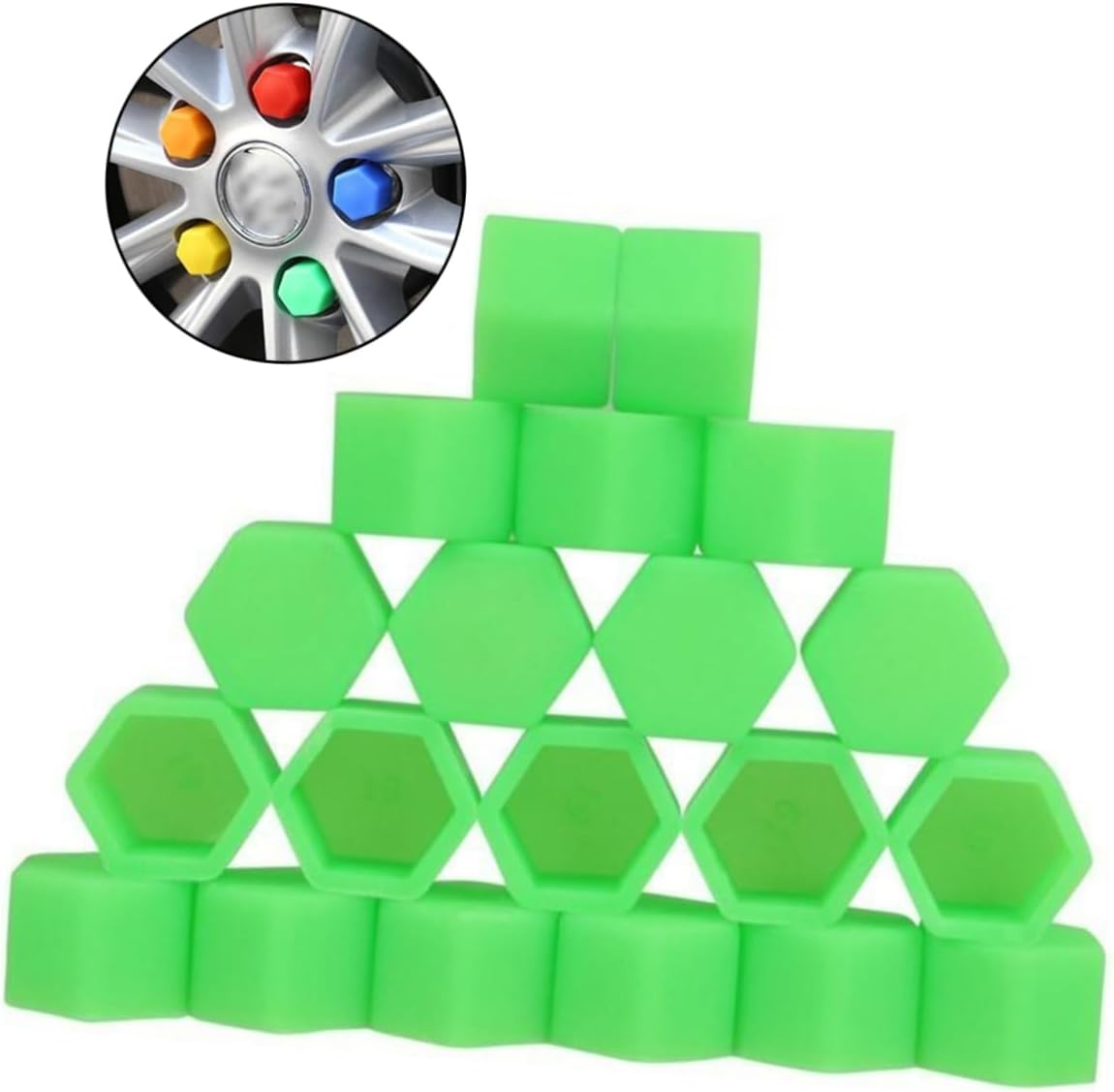 ULTECHNOVO 40Pcs Wheel Lug Nut Covers Tough Rub Resistant Easy Fit Car Wheel Bolts Protector