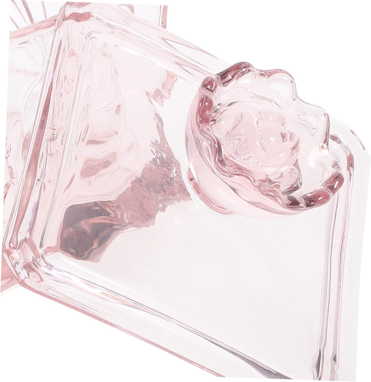 BUGUUYO Embossed Flower Glass Canisters Airtight Tea Sugar Storage Jars for Home Commercial Use image number 1