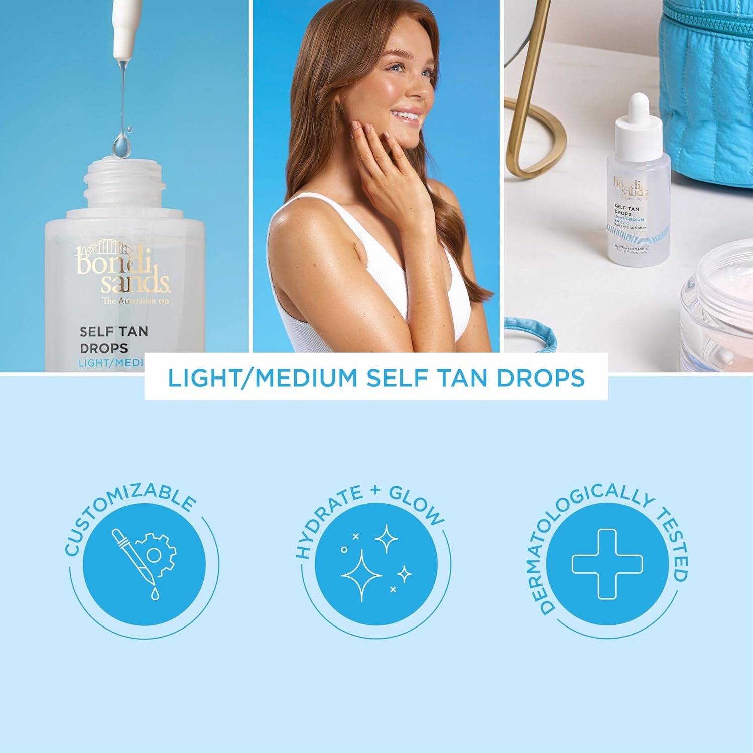 Bondi Sands Self Tan Drops 30 Ml, Light/Medium