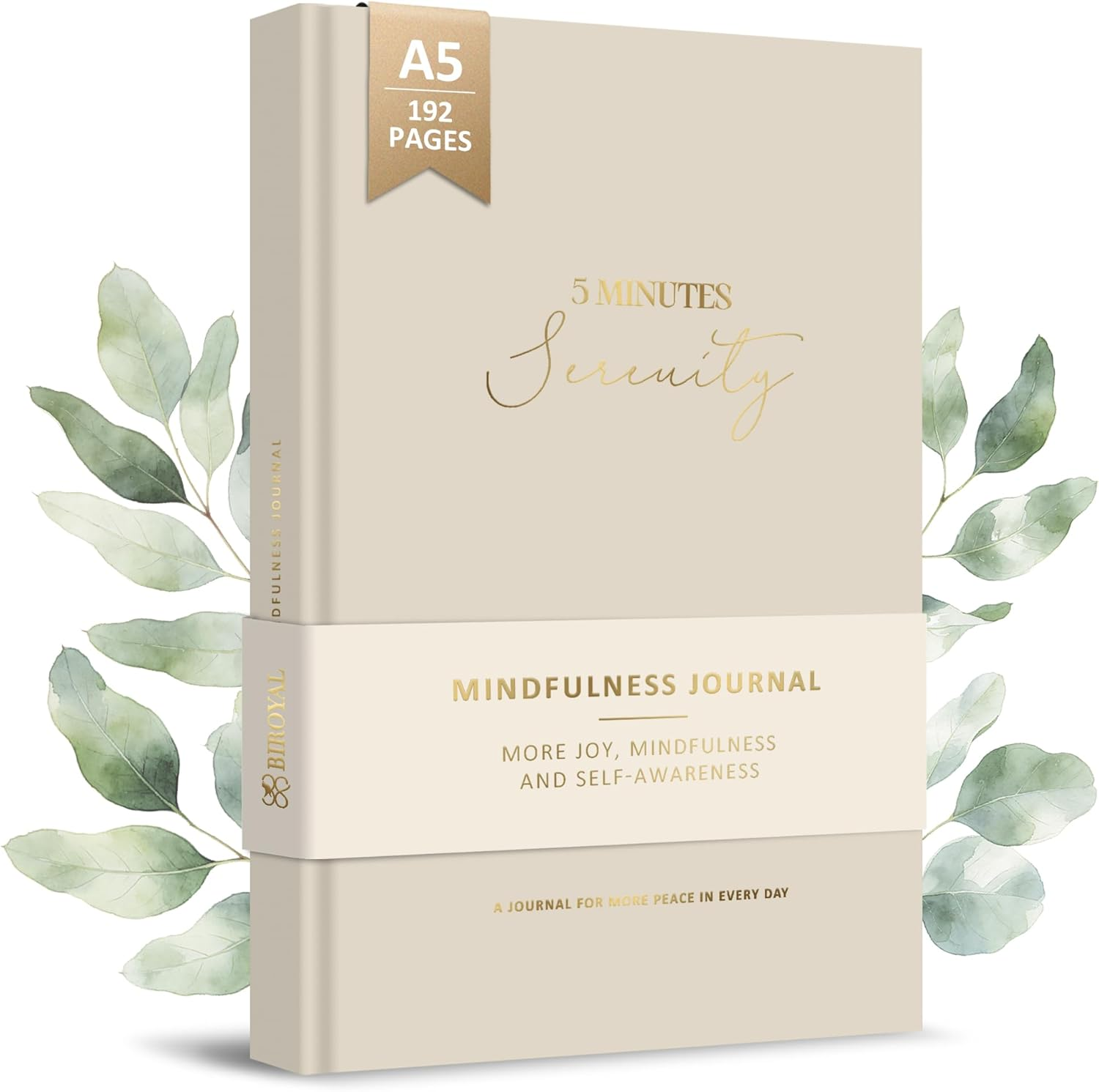 Gratitude Journal for Women - 20 Weeks Undated Five Minutes Daily Journal to Inspire a Happier for More Self Care - 5 Minute Grateful Diary for More Motivation, Mental Health & Reflection - Serenity Khaki