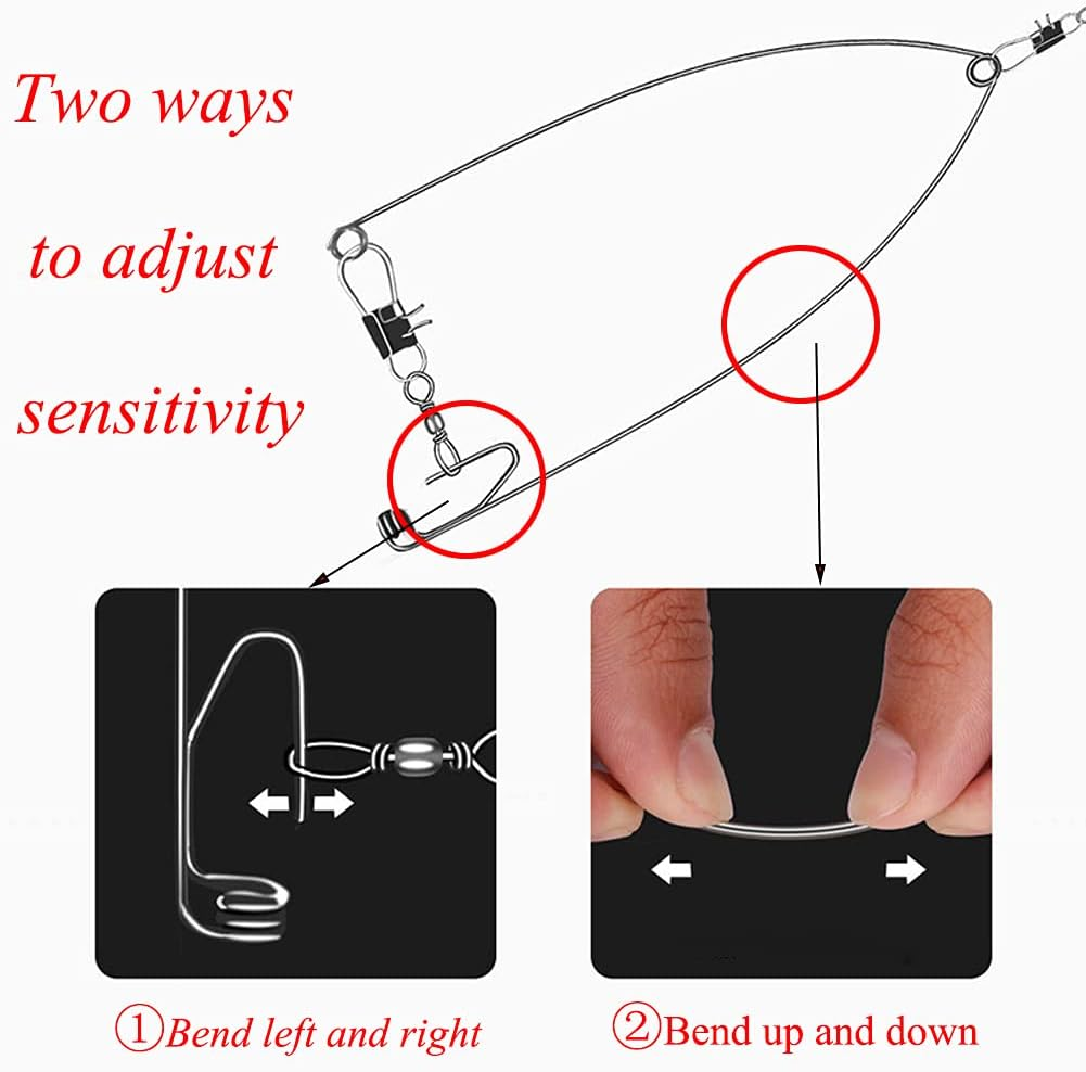 LLDYNW Automatic Fishing Device Spring Loaded Speed Hook Lazy Person Fish Hooks Automatic Ejection Ice Fishing Bait Traps 12 Pack image number 6