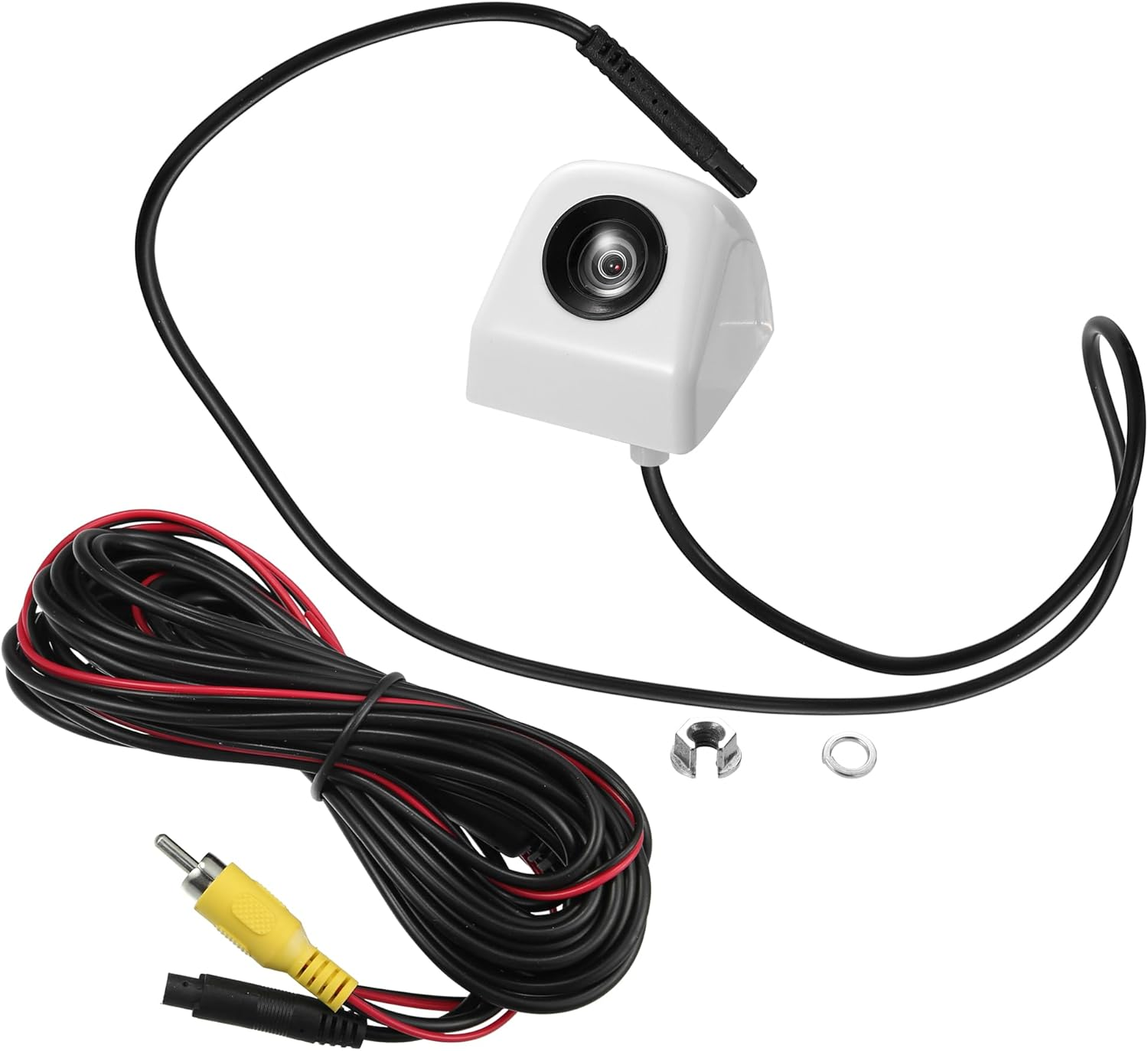 X AUTOHAUX Car 12V Rear View Back up Camera Rear Park Assist Reverse Camera 170 Degree Wide View Angle Rear View Camera White image number 1