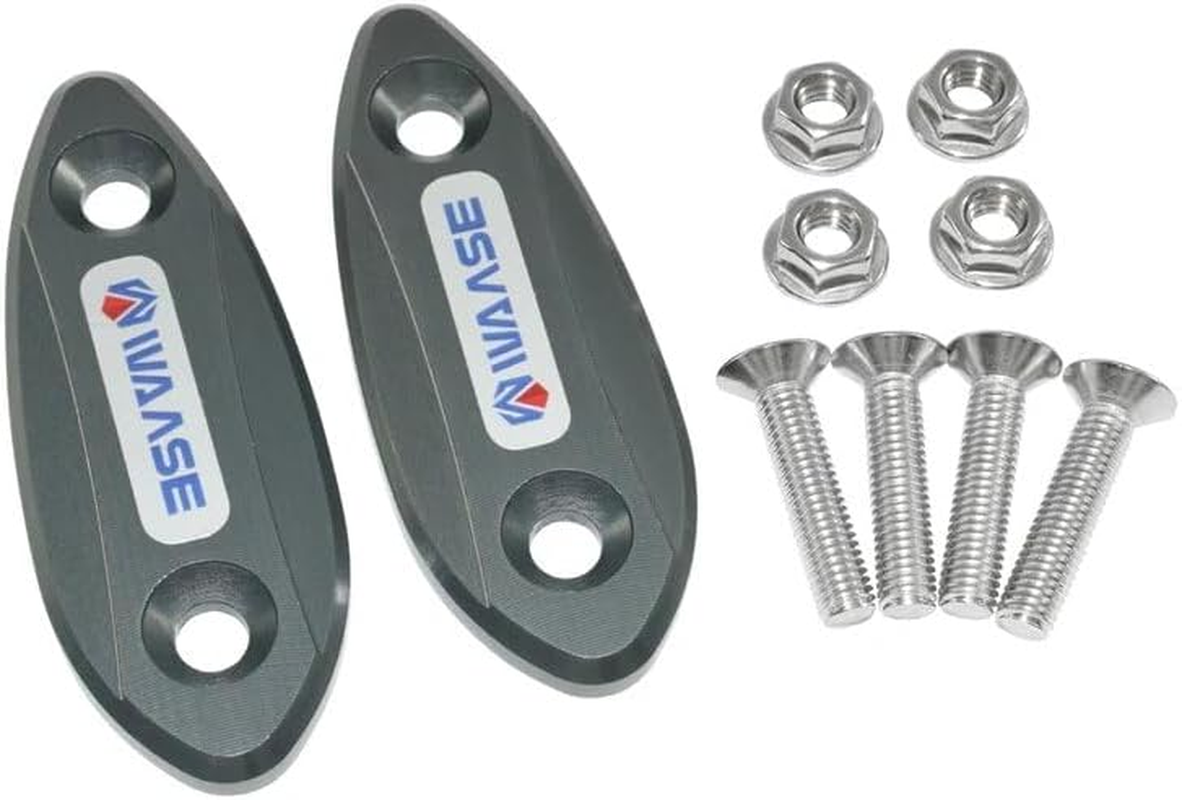 Motorbike Rearview Mirror Seat Decorative Cover Mirror Base for Kawasaki Ninja 250 250SL 300 400 650 ZX-6R ZX636 ZX6R ZX25R ZX-25R Ex250 Ex300 Ex650 (Black)