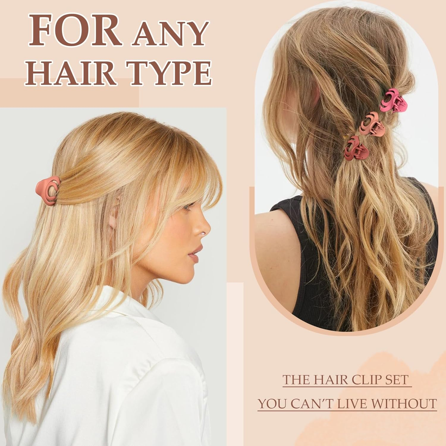 Kavya 12 Pcs Hair Claw Clips Octopus Small Hair Clips Women Non-Slip Plastic Claw Clip Colorful Matte Hair Claw for Women and Girls Thin Hair Accessories image number 5