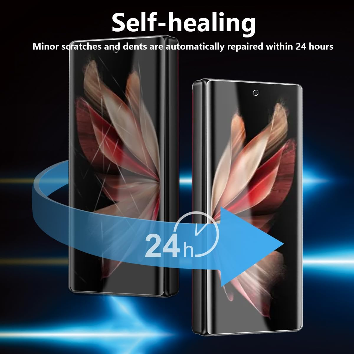 Gelaasso Pack of 4 Screen Protectors for Vivo X Fold 3 Pro [Non-Glass], Full Coverage Flexibility TPU Film, HD Clear Screen Protector for Vivo X Fold 3 Pro image number 5