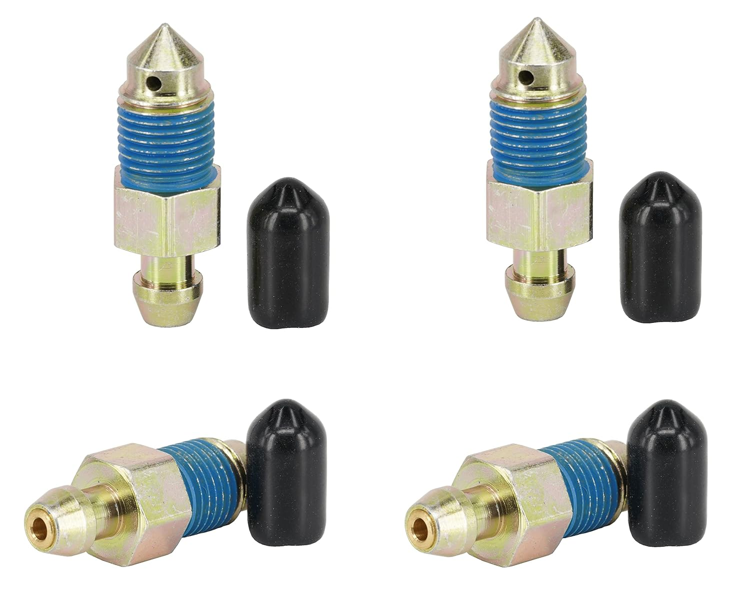 Dsnaduo 4-Piece Speed Bleeder Kit with Dust Caps - M10X1.0-35.4Mm, H9410-4, 107392, 639560 image number 2