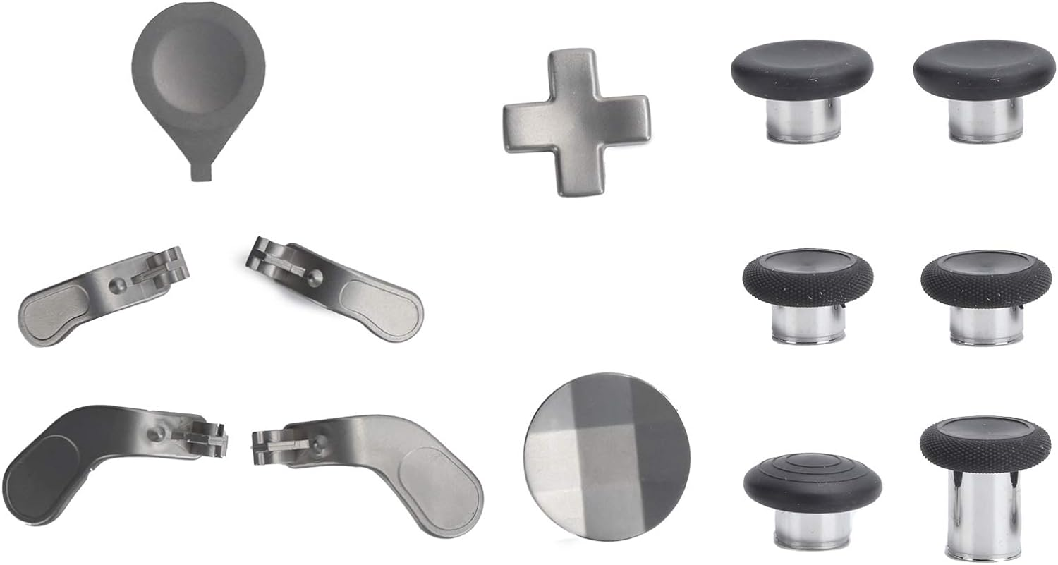 Metal Controller Thumbsticks Set, Detachable Game Controller Button Paddles Set for ONE Series 2 image number 1