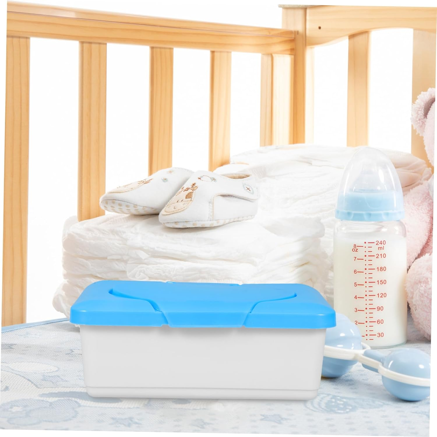 2Pcs Essentials for Newborn Portable Wipes Box Travel-Sized Dispenser For
