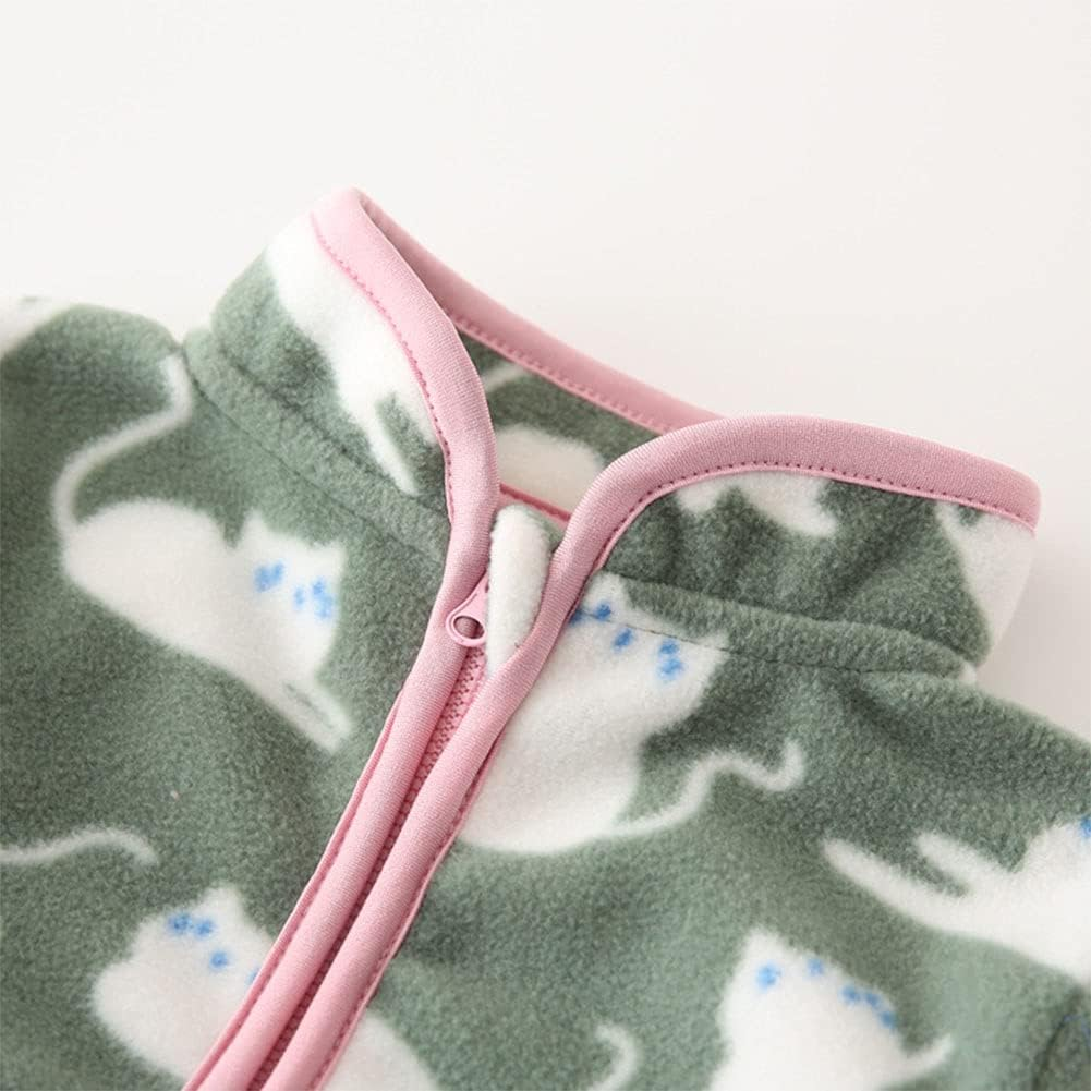 Beivslley Toddler Baby Boy Girls Polar Fleece Jacket Coats Kids Warm Full-Zip Outerwear for Spring Autumn Winter image number 1