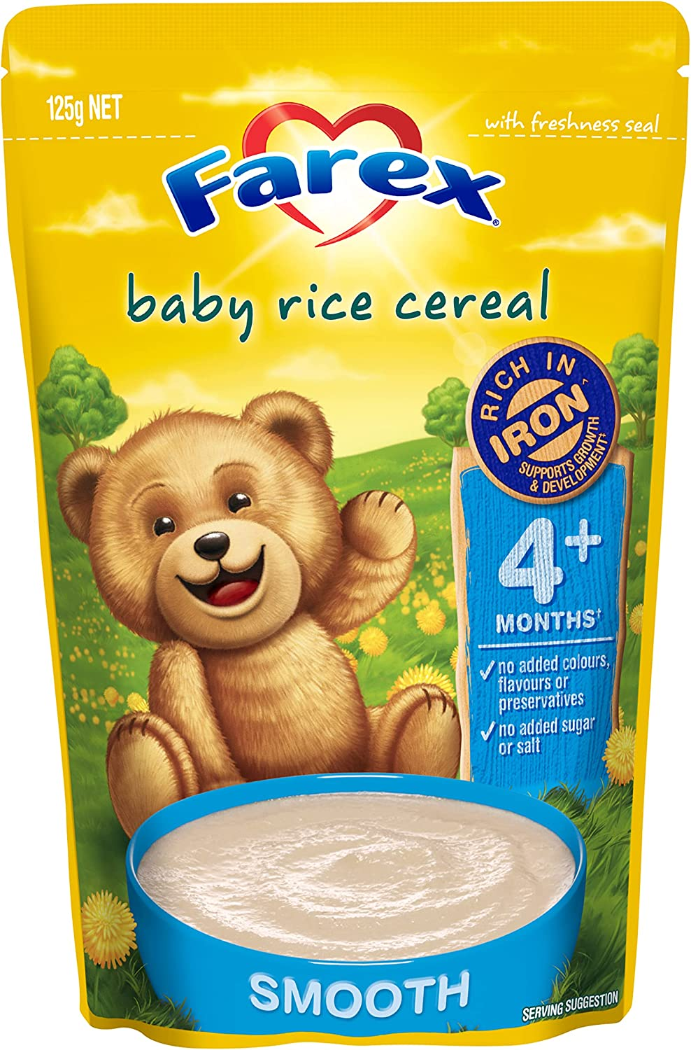 Farex Baby Rice Cereal for 4+ Months Baby 125 G (Pack of 6) image number 4